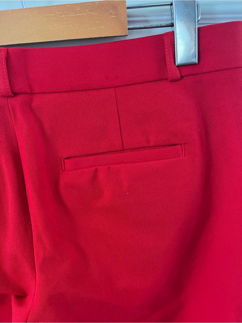 Banana Republic Sloan Red Tailored Straight-Leg Trousers Size 8 - Picture 7 of 13